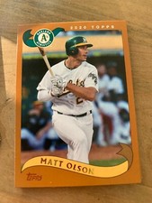 3x MATT OLSON 2020 Topps Baseball BASE LOT (2002 style) #242