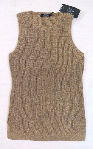 $120 Ralph Lauren Gold Metallic Knit 