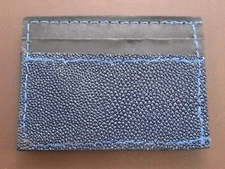 Clip Wallet, Leather, Stingray, Mfg by Yoder Leather  (Y FB)