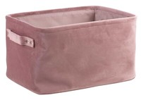 Aufbewahrungskorb Korb Kiste Box Aufbewahrung Samt Rosa