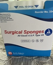 25 Dynarex Surgical Sponges (Sterile) 4 X 4 Type II