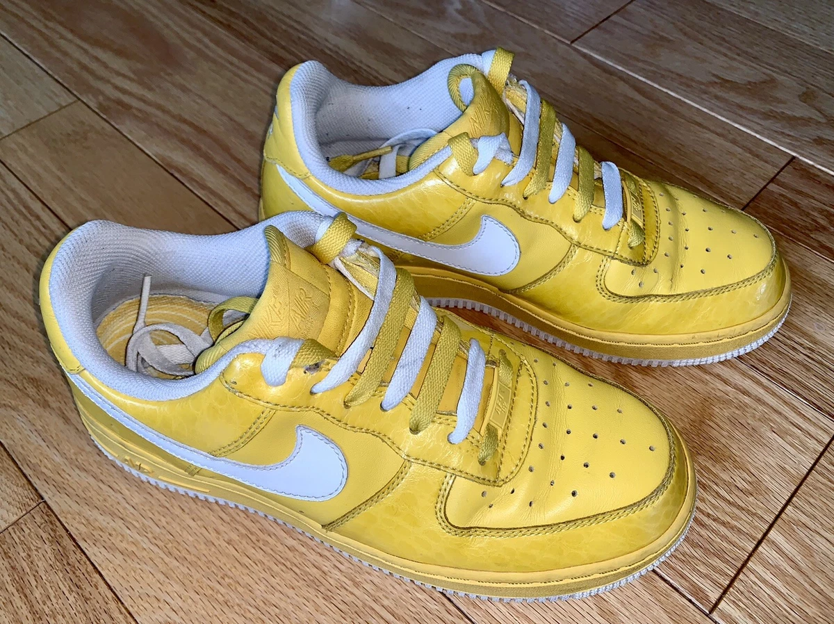 8 M Women’s Nike Air Force 1 Varsity AF1 82 Yellow White 315115-713 11/07/08