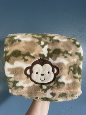 Baby Gear Green Tan Brown Camo Camouflage Monkey Plush Blanket Boy Lovey 2015