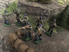 Soldatini Tedeschi Paratroopers Grune Teufel 7 Seconda G M Dipinti A Mano 1/72