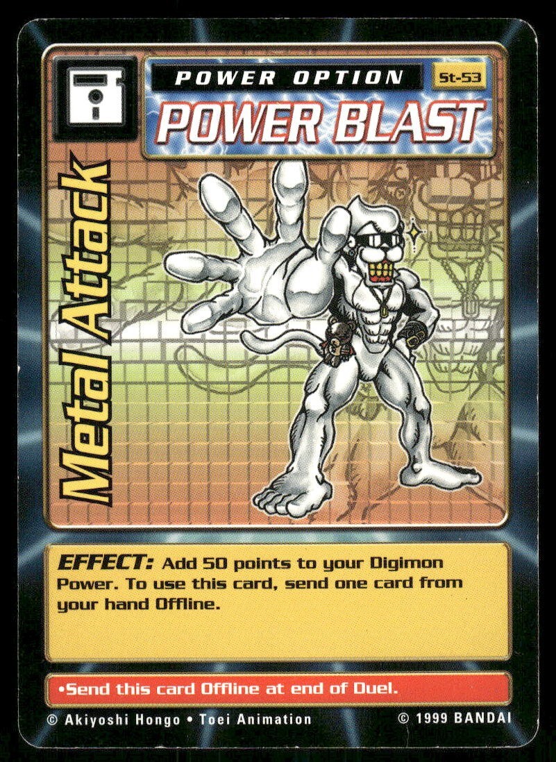 1999 Bandai Digimon TCG Power Blast Metal Attack  St-53 A