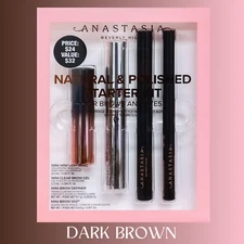 DARK BROWN Anastasia Beverly Hills Natural & Polished Starter Kit Brows & Eyes