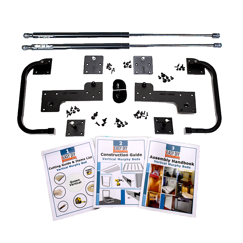 Easy DIY Murphy Bed Hardware Kit – Queen Size Vertica Cabinet Hidden Bed – Made In Canada/USA