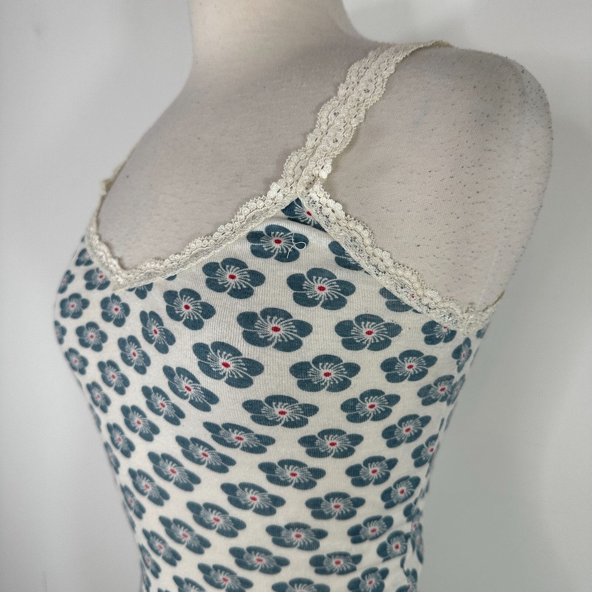 New Vintage Y2K Hollister Women Junior Lace Trim Tank Top Camisole