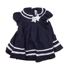 Adorable Rare Edition Sailor Bow Dress Baby Size 18 Months 18M Navy White