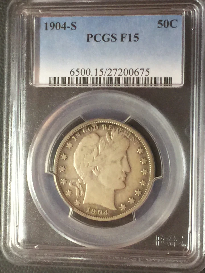 1904-S PCGS F-15 Barber Half Dollar LITY and Most all of BER Key Date # - Image 4 of 4