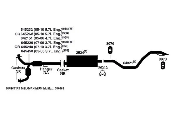 For Jeep Grand Cherokee 05-10 Exhaust Muffler AP Exhaust MSL Maximum Aluminized Foto 4 de 4
