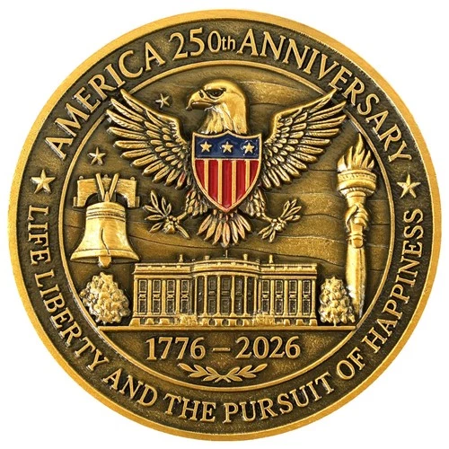 America 250th Independence Anniversary Commemorative Coin, Golden Eagle, Gold