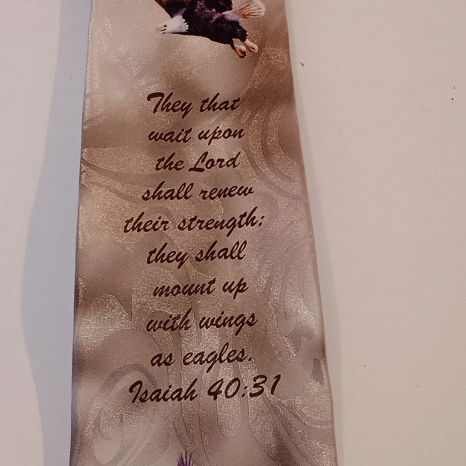 Corbata Gospitalidad Hombres Águilas Religiosas Cita Bíblica Elevada Foto 3 de 4