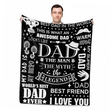 Dad Gifts for Fathers Day,'This is What an Awesome 60"L x 50"W Black Graffiti