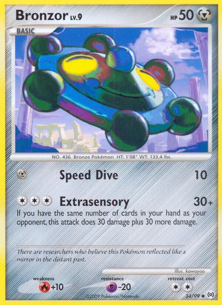2009 Pokemon: Arceus - Bronzor 34 (#34/99, Uncommon, Moderately Played)