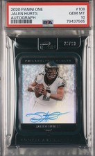 2020 Panini One - Jalen Hurts Shadow Box  /99 PSA 10