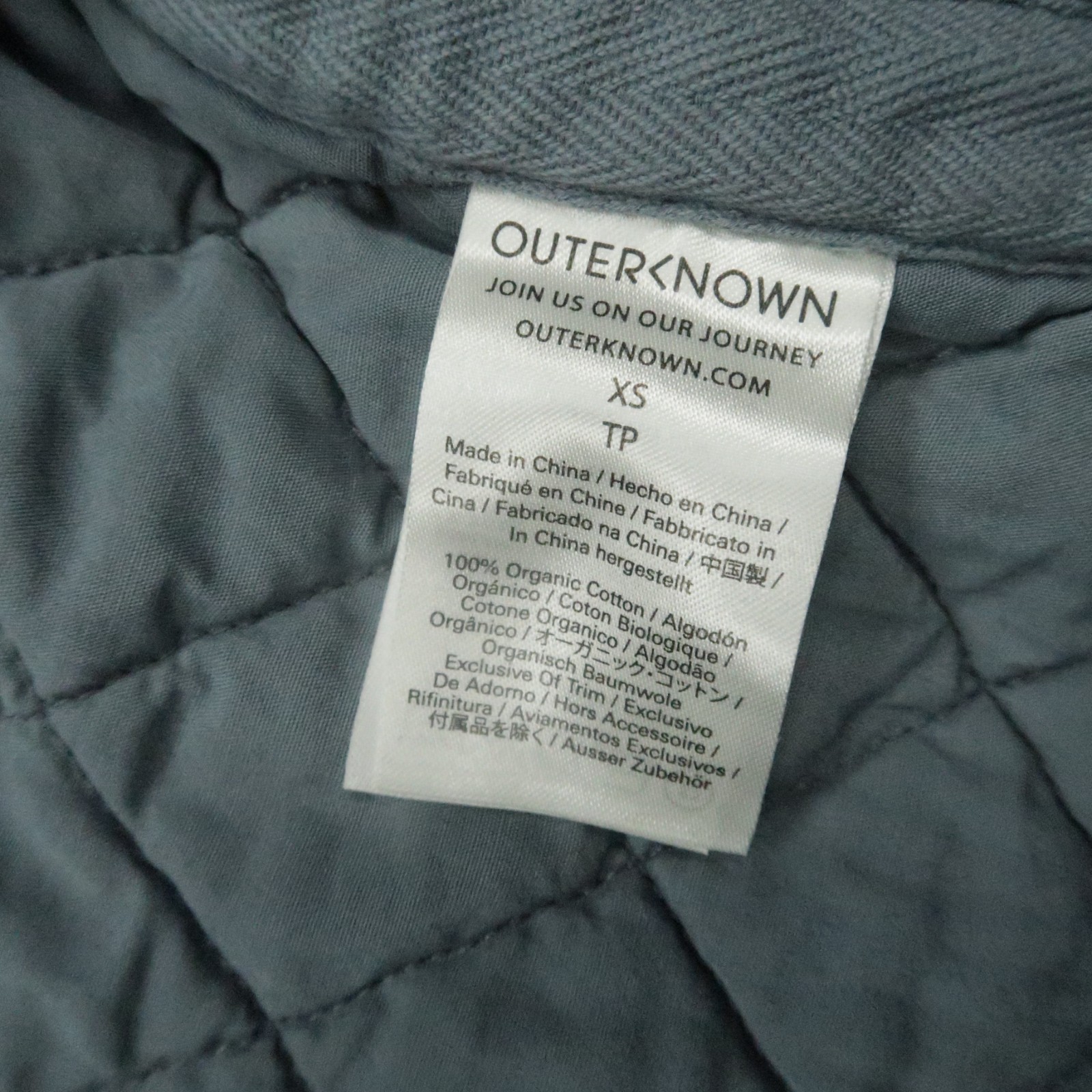 Outerknown Jacket Mens Extra Small Gray Blue Open… - image 4