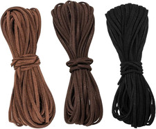 Lederband 3mm x 10m Lederschnur Lederbänder für Ketten Flach Leder Band Schnur K