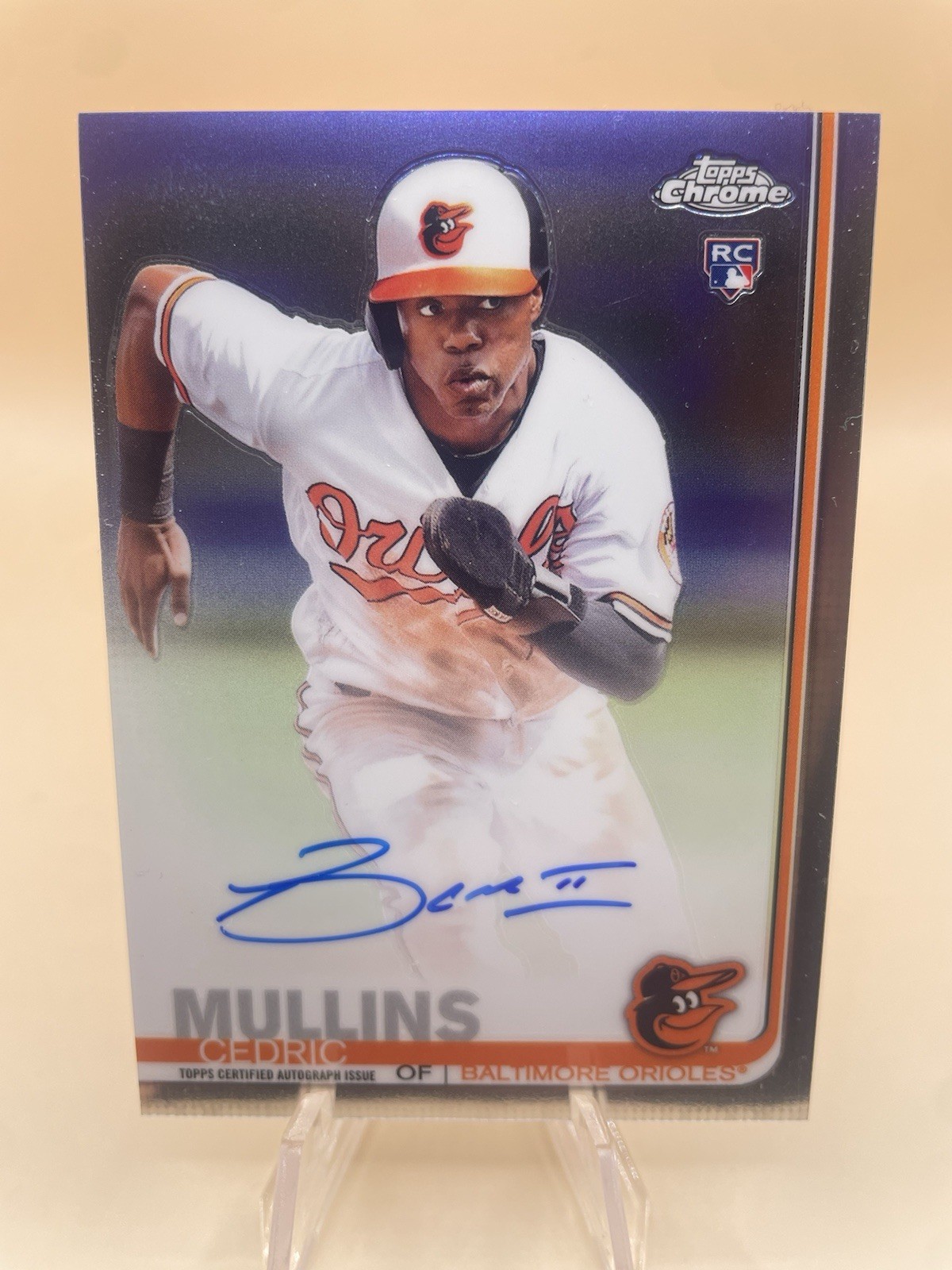 2019 Topps Chrome - Rookie Autographs Cedric Mullins #RA-CM (AU, RC)