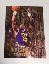 Karl Malone 1996-97 Fleer Metal Basketball Metal Shredders #141 Utah Jazz