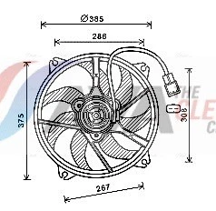 FAN ENGINE COOLING PE7556 FOR PEUGEOT PARTNER/Box/Body/MPV/TEPEE/ORIGIN 3008 DS4 - Image 2 of 4
