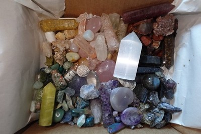 Assorted Collectible Crystals Generators Spheres Wands Tumbled Natural Lot  