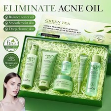 Green Tea Salicylic Acid 6PCS Acne Control Kit Deep Cleansing Oil Control Pore