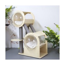40.7 Inch Multi-Level Cat Tree with Scratching Posts and Space Capsule, Large...