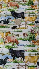 Cotton Cow Print Fabric 44" Wide Selling Per Yard