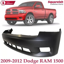New Front Bumper Cover Primed With Sport Package For 2009-2012 Dodge Ram 1500 New Front Bumper Cover Primed With Sport Package For 2009-2012 Dodge Ram 1500