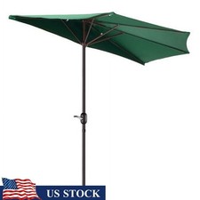 9ft Half Patio Umbrella Outdoor Shade Easy Cr...