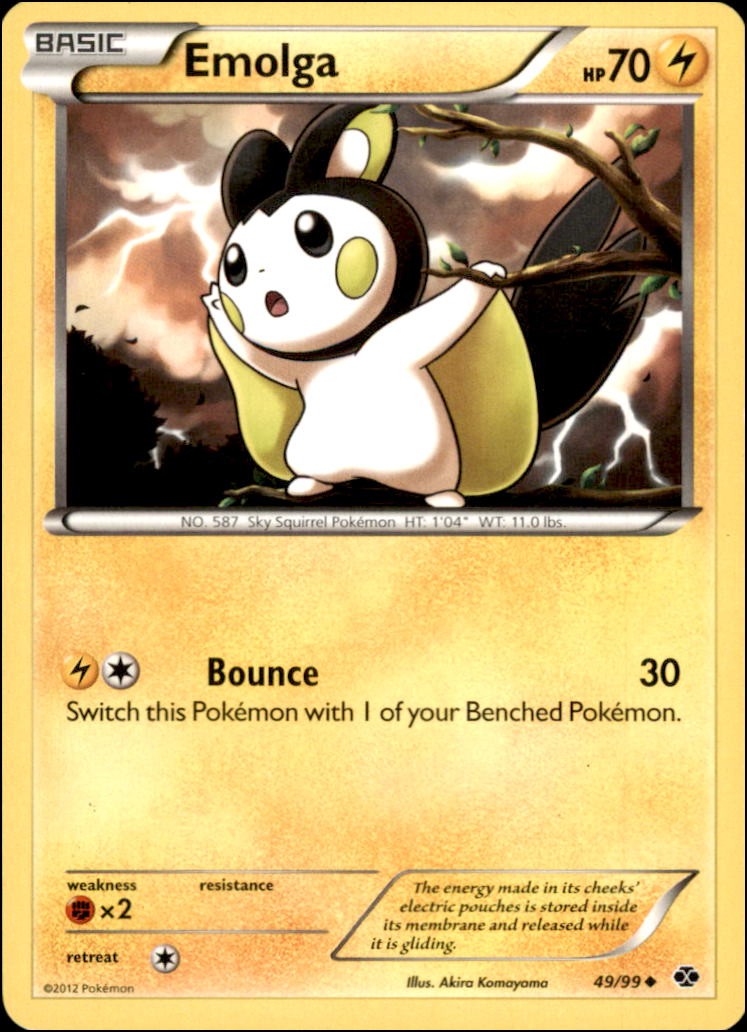 Pokemon - Emolga #49/99 - Next Destinies Uncommon