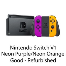 Nintendo Switch Console, 32GB with Neon Purple/Neon Orange JoyCons