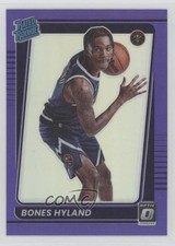 2021-22 Panini Donruss Optic Rated Rookie Purple Prizm Bones Hyland #194 0mm9
