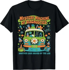 Groovy Mystery Machine Of Diagnostics Lab Tech Lab Week 2025 T-Shirt