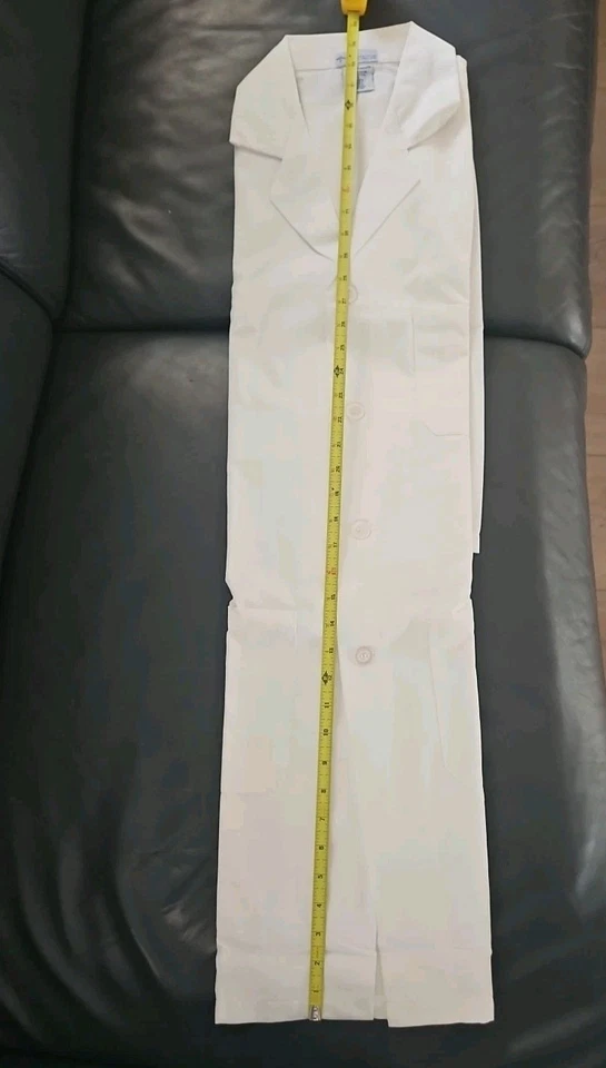 Medline Unisex SilverTouch Staff Length Lab Coat, White., Small. New. - Image 4 of 4