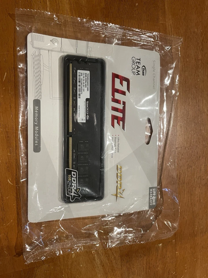 TED48G2400C16-SBK GENUINE TEAMGROUP LAPTOP MEMORY 8GB DDR4 2400 (CA65) - Image 2 of 2