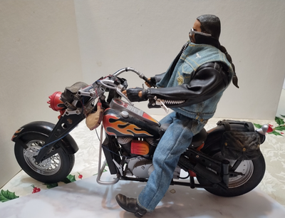 #ad #ad 1980#x27;s Vintage 18quot; Motorcycle and 12quot; Rider Figure with Accessories $49.99