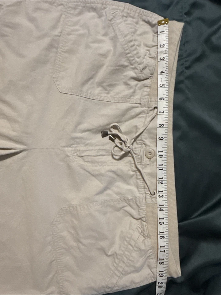Capri Crop Walking Pants Stretch Beige Size 18W Living Planet Cotton 41x18 - Image 3 of 4