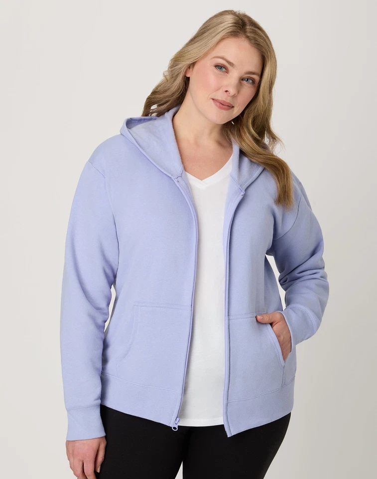 Hanes EcoSmart Women's Full-Zip Fleece Hoodie