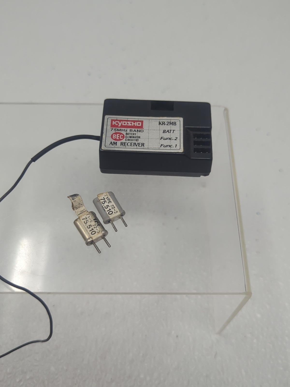VINTAGE KYOSHO KR-2MB 75 MHZ AM RECEIVER RC BEC 2channel With 75.0 Crystal Set