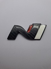 Hyundai N badge Overlay x 2 - Carbon fibre - i20, i30, ionic, kona, tucson