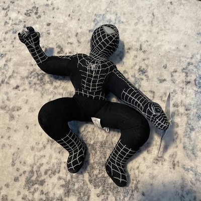 NEW WITH TAG 2006  THE MOVIE Black Spiderman 3 Toy Factory 9  Plush