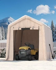 7x12 Ft Portable Storage Shed Shelter Garage Carport Canopy Outdoor Motorcycle