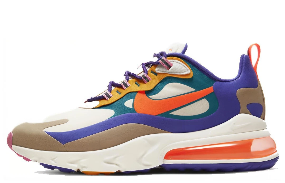 Nike Mens \' Air270 React Multicolor Sneakers Nike Air Max 270 Shoes React ENG Neon-Yellow/Volt/Gray/White  main image 2