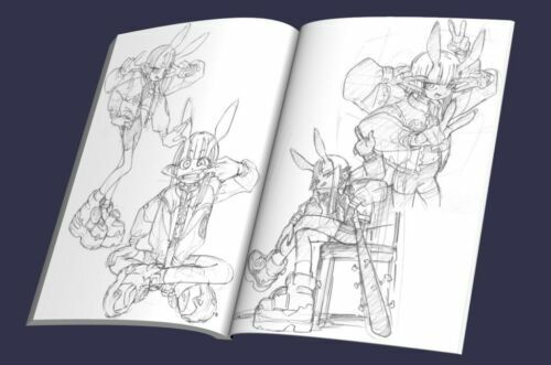 PIGGY ONE Kung-Fu-Piggy One rough sketch Art book Hanabushi