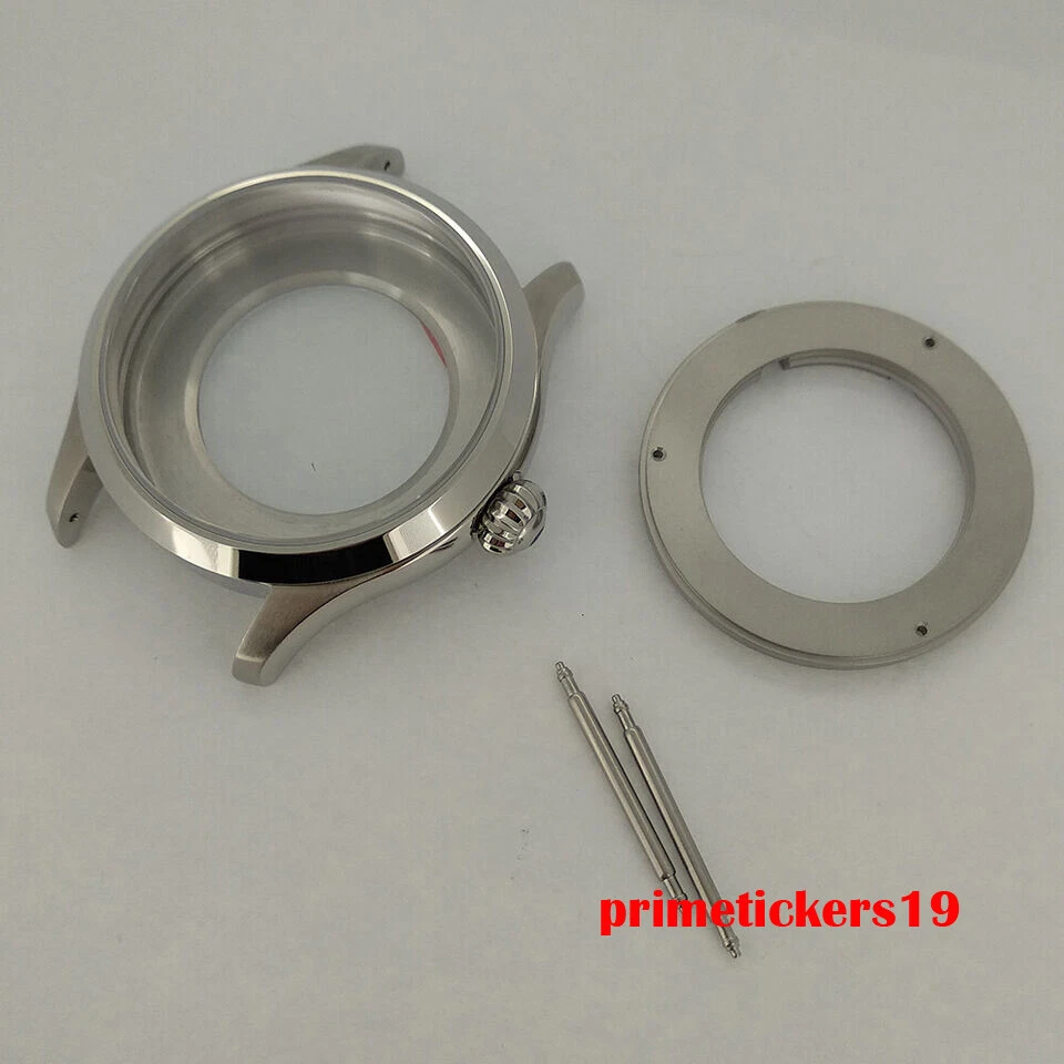 43mm Watch Case Accessories Sapphire Crystal Fit Miyota 8N24  