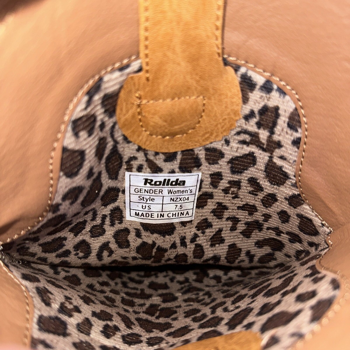 Rollda Womens Brown Embroidered Pointed Toe Cowgirl Western Boots