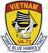 STICKER USN VA  72 Blue Hawks