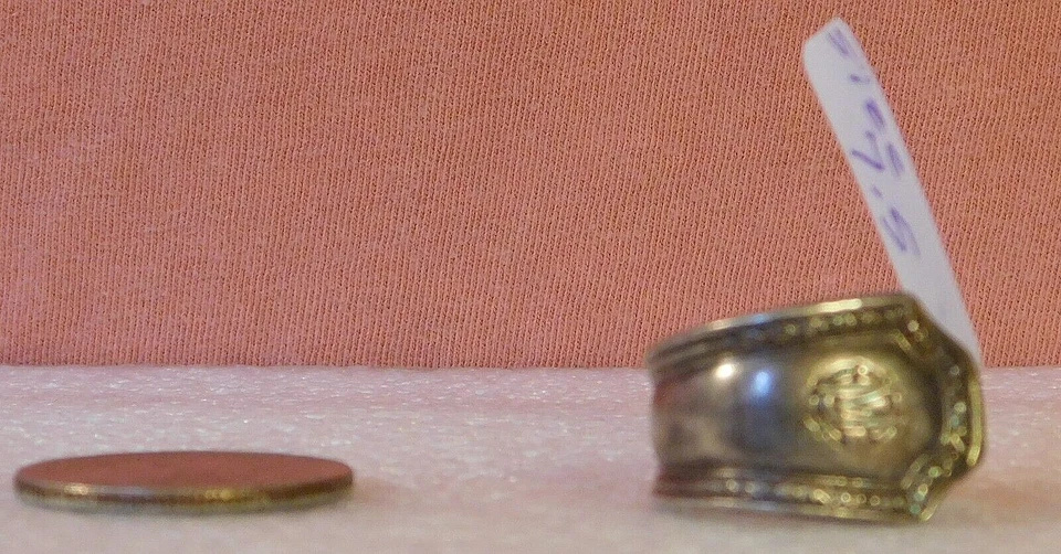 1887 Ring Silver Plate ~ Manufacturers Club of Philadelphia ~ Size 7.5 - A25 - Image 3 of 4